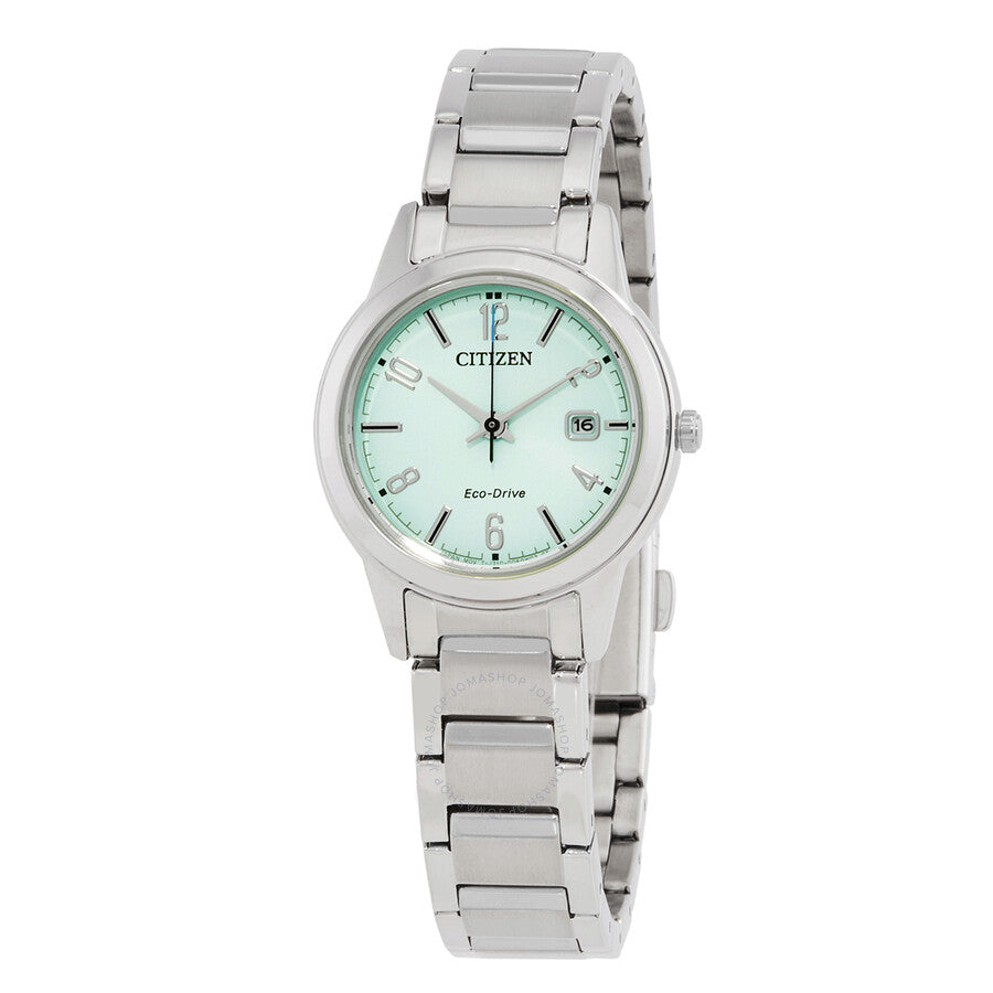 Citizen Lady Eco-Drive Green Dial Watch FE1241-71X - Dawson Watches