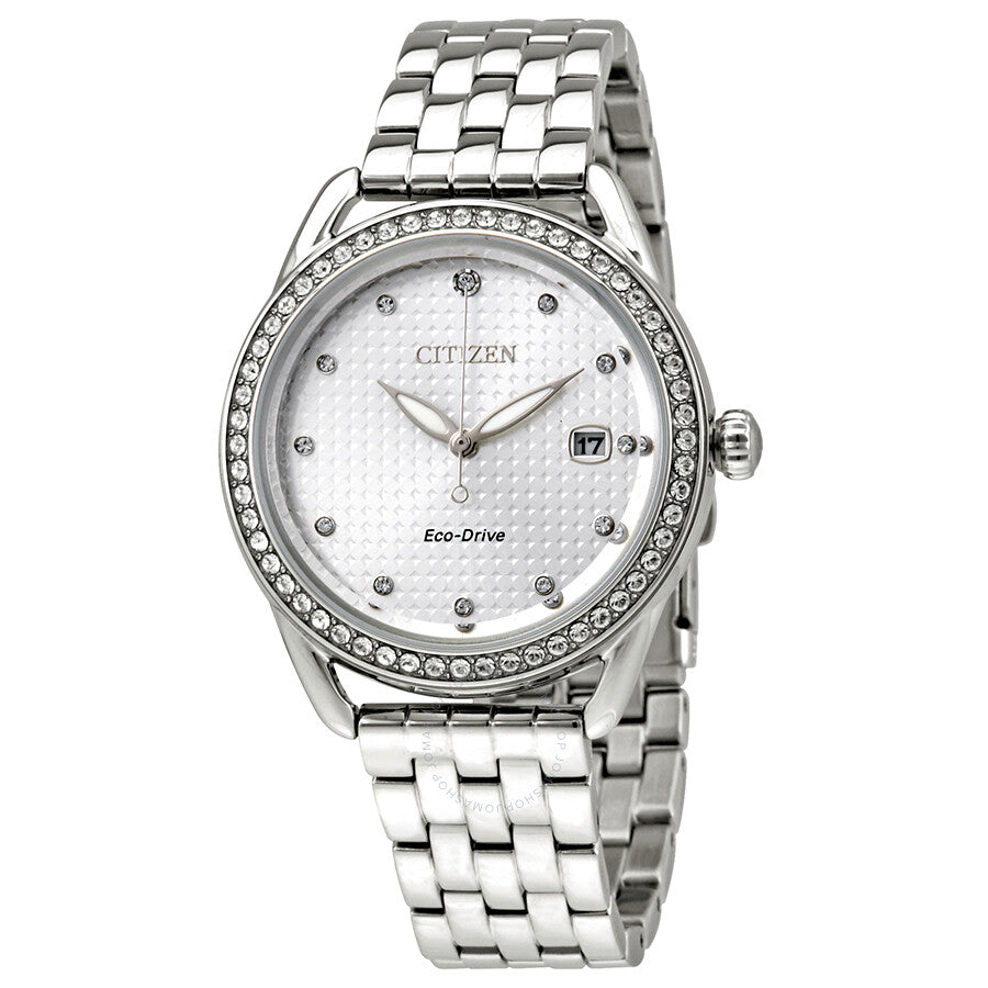 Citizen LTR Silver Dial Crystal Ladies Watch FE6110-55A - Dawson Watches