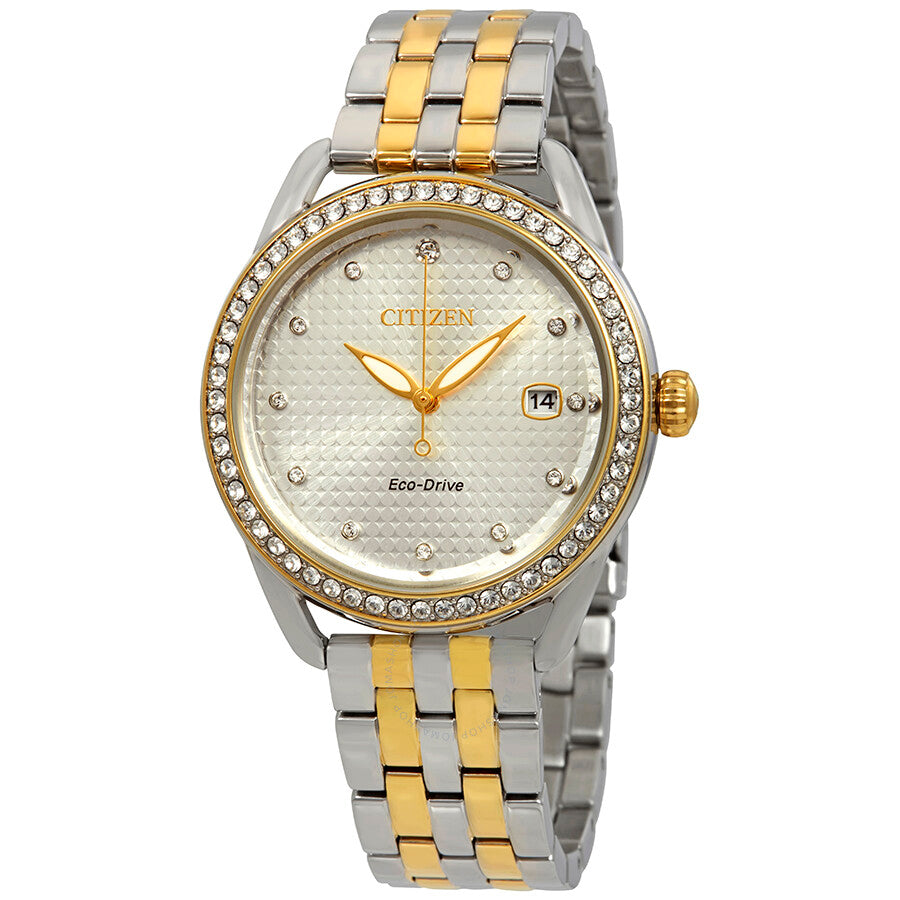 Citizen LTR Crystal Silver Dial Two-tone Ladies Watch FE6114-54A - Dawson Watches