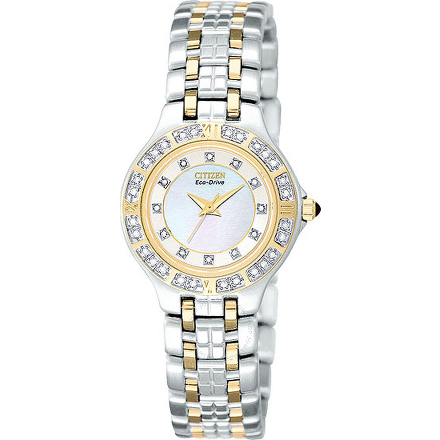Citizen Lucca Diamond Two-Tone Steel Ladies Watch EP5614-51D - Dawson Watches