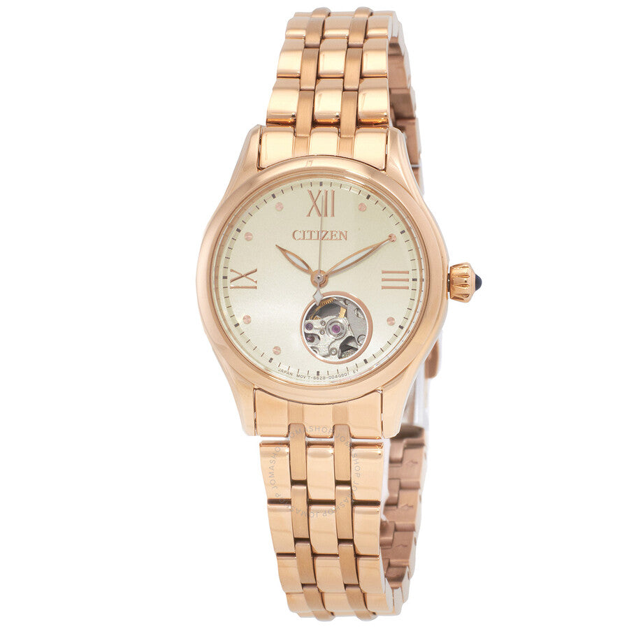 Citizen Luna Automatic Gold Dial Ladies Watch PR1043-80P - Dawson Watches