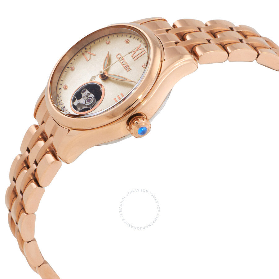 Citizen Luna Automatic Gold Dial Ladies Watch PR1043-80P - Dawson Watches #2
