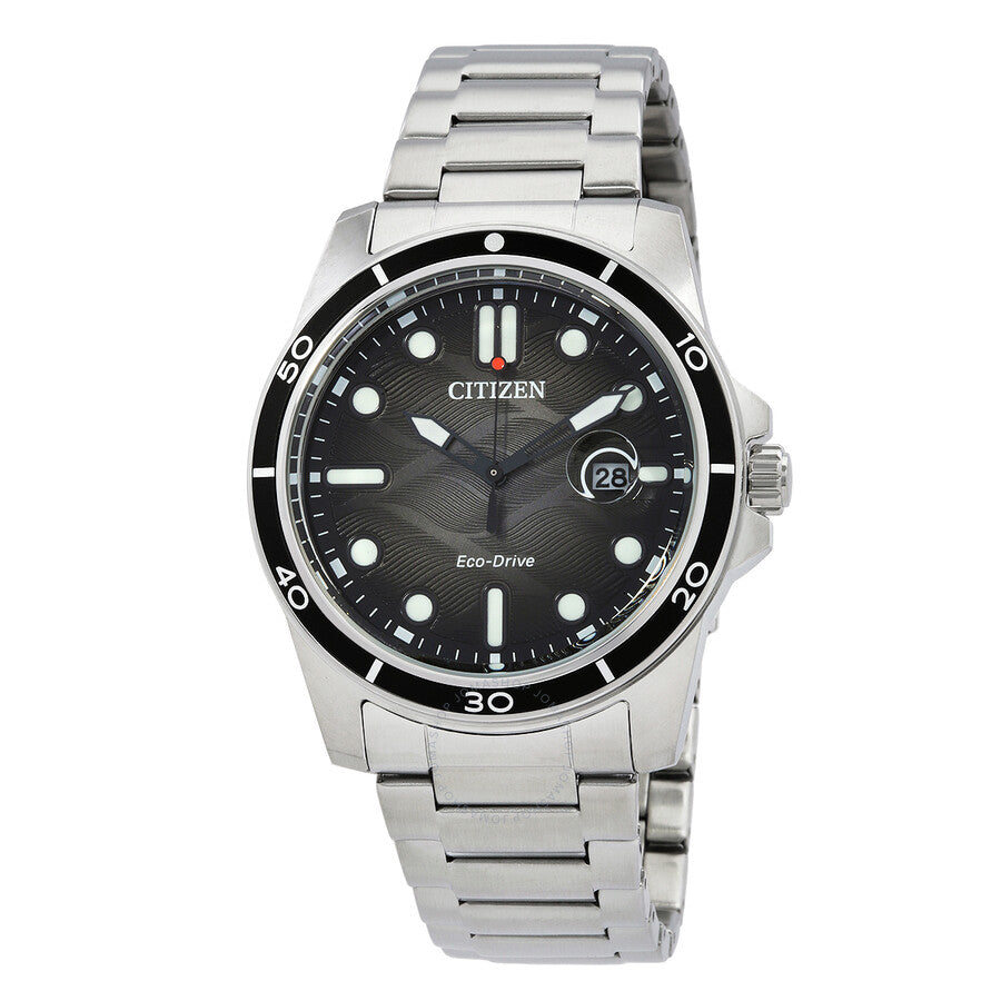 Citizen Marine 1810 Eco-Drive Black Dial Men's Watch AW1816-89E - Dawson Watches