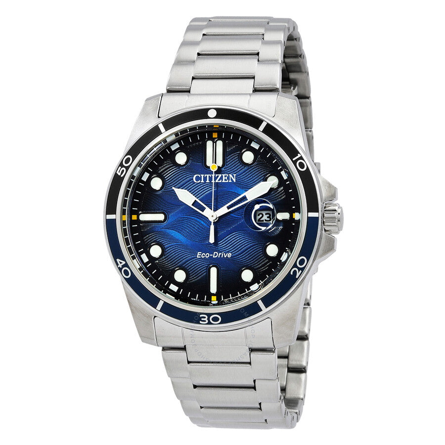 Citizen Marine 1810 Eco-Drive Blue Dial Men's Watch AW1810-85L - Dawson Watches