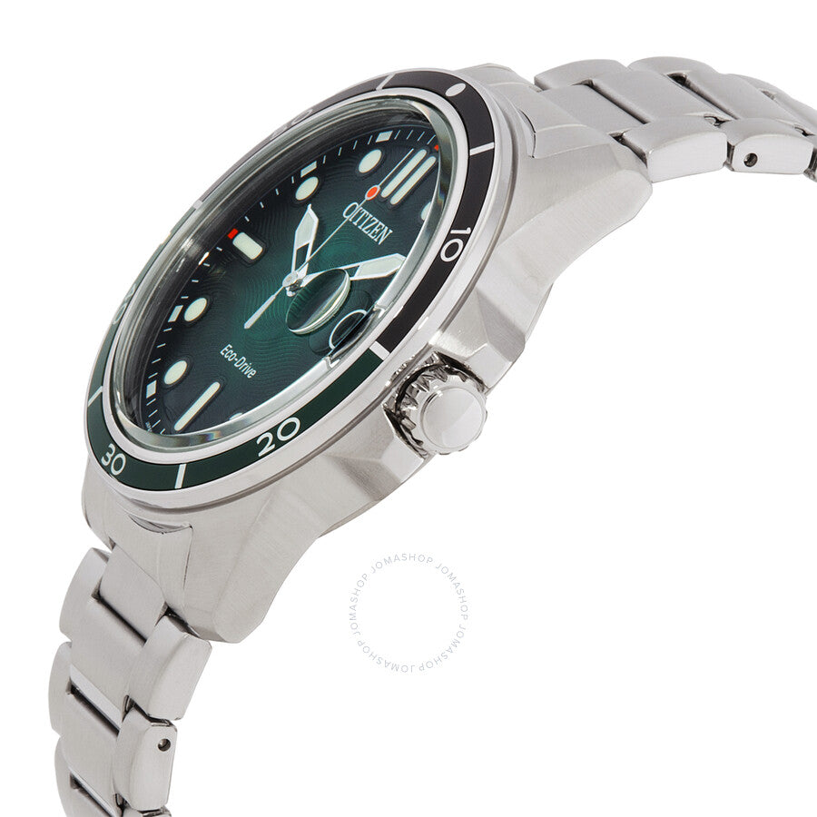 Citizen Marine 1810 Eco-Drive Green Dial Men's Watch AW1811-82X - Dawson Watches #2