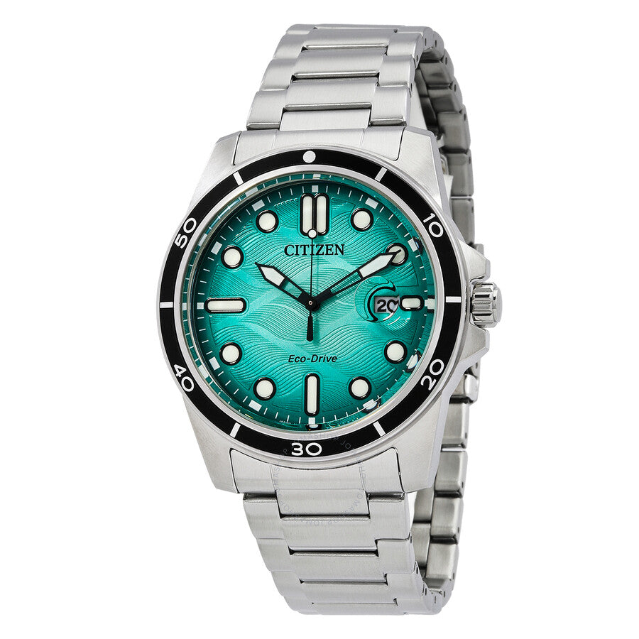 Citizen Marine 1810 Eco-Drive Turquoise Dial Men's Watch AW1816-89L - Dawson Watches