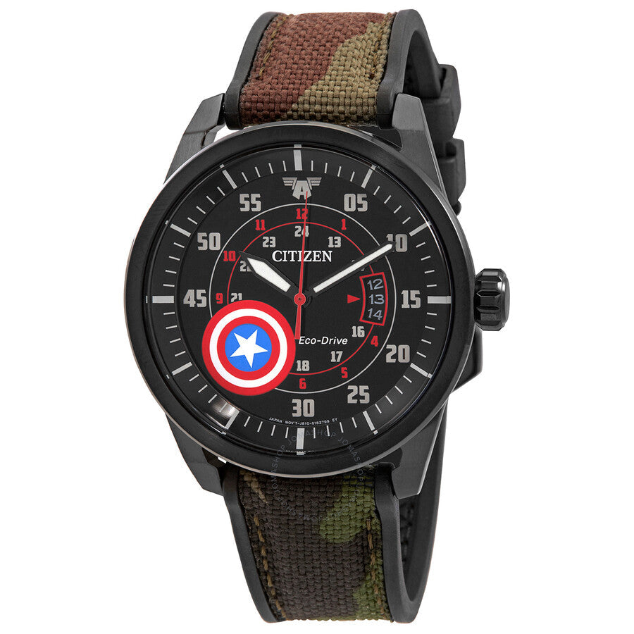 Citizen Marvel Captain America Grey Dial Watch AW1367-05W - Dawson Watches