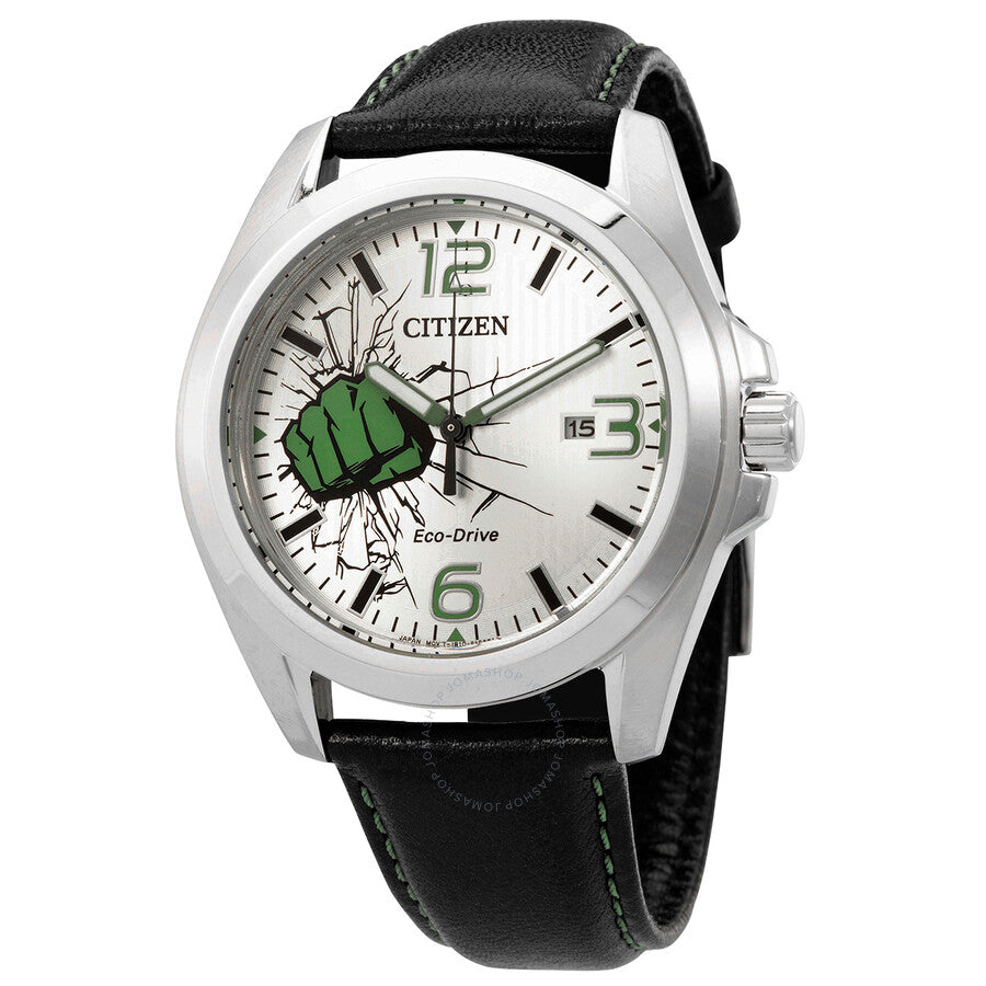 Citizen Marvel Hulk Eco-Drive Silver Dial Men's Watch AW1431-24W - Dawson Watches