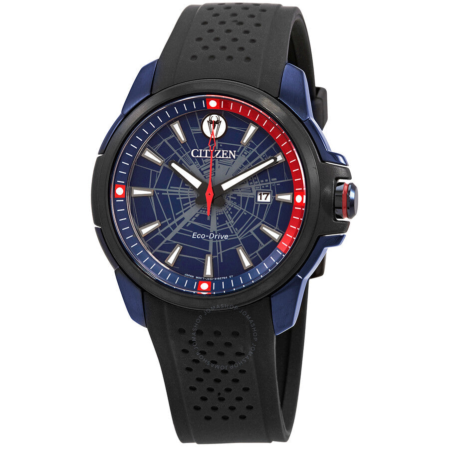 Citizen Marvel Spider-Man Blue Dial Men's Watch AW1156-01W - Dawson Watches