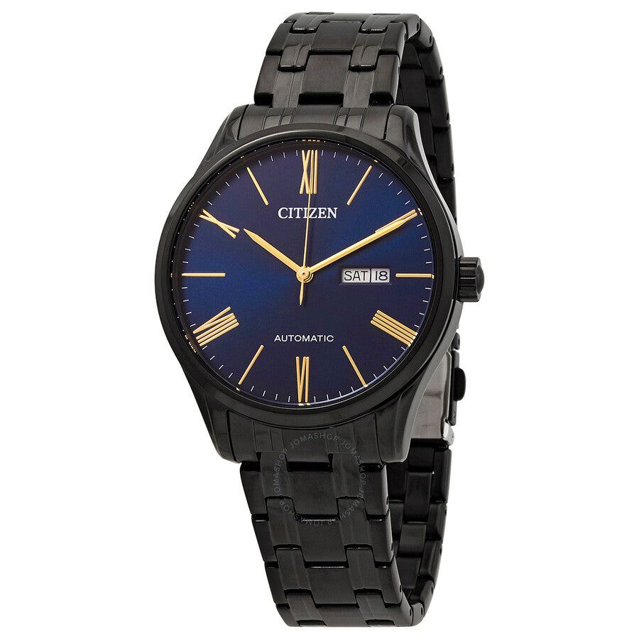 Citizen Mechanical Automatic Blue Dial Black-plated Men's Watch NH8365-86M - Dawson Watches