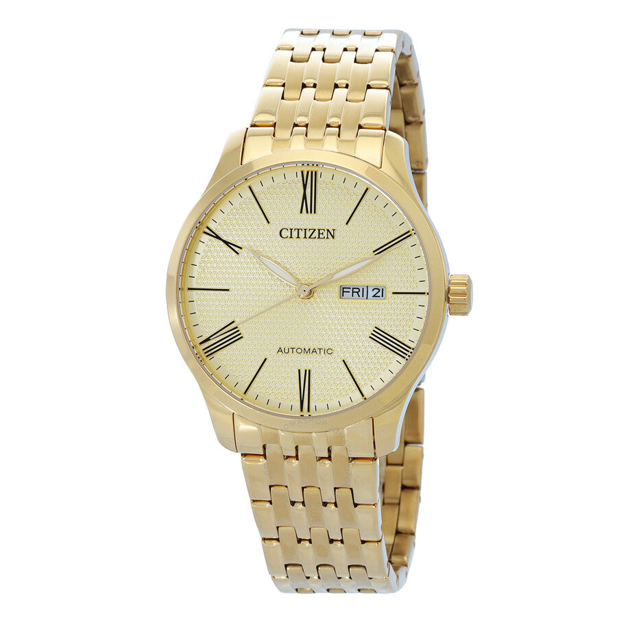 Citizen Mechanical Automatic Men's Gold-tone Stainless Steel Watch NH8352-53P - Dawson Watches