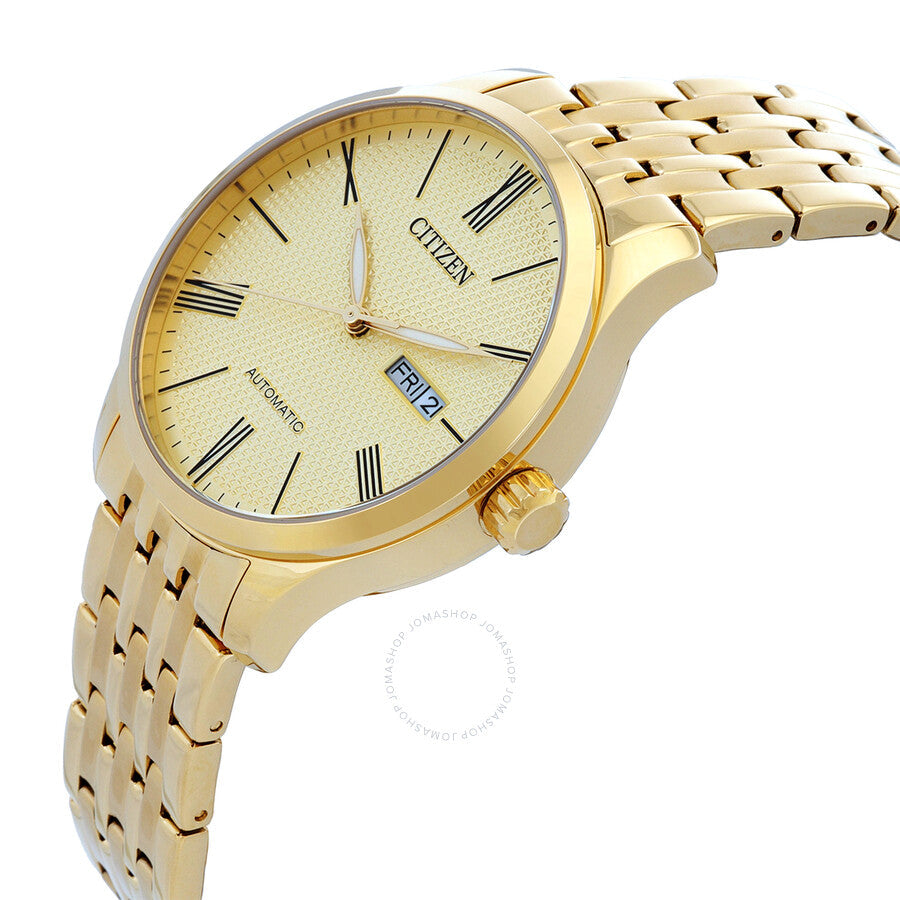 Citizen Mechanical Automatic Men's Gold-tone Stainless Steel Watch NH8352-53P - Dawson Watches #2