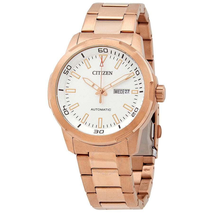 Citizen Mechanical Automatic White Dial Rose Gold-tone Men's Watch NH8373-88A - Dawson Watches
