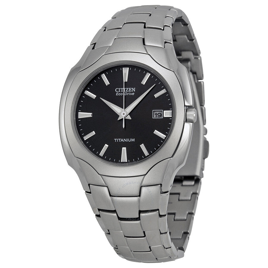 Citizen Men's Eco Drive Black Dial Titanium Watch BM6560-54H - Dawson Watches