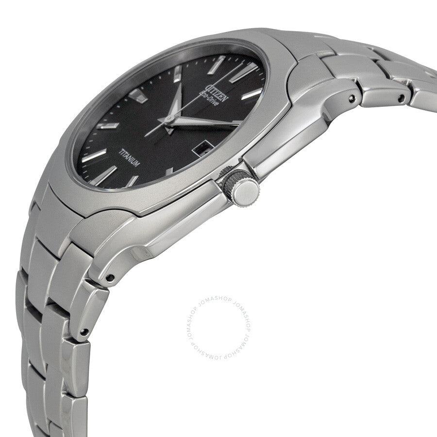 Citizen Men's Eco Drive Black Dial Titanium Watch BM6560-54H - Dawson Watches #2