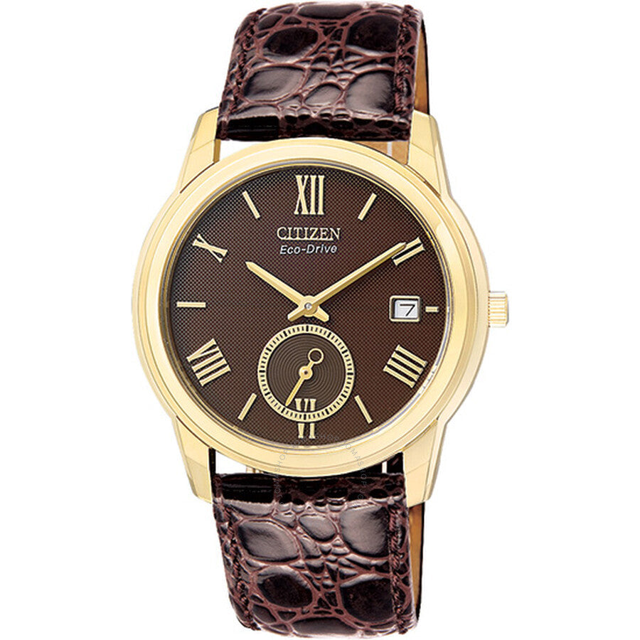 Citizen Men's Eco Drive Dress Brown Leather Bracelet Watch BV1002-03X - Dawson Watches