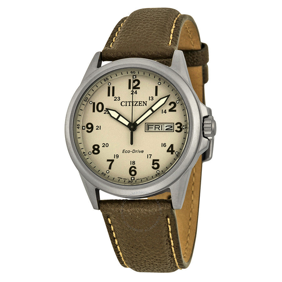 Citizen Military Eco-Drive Sandy Dial Men's Watch AW0040-19X - Dawson Watches