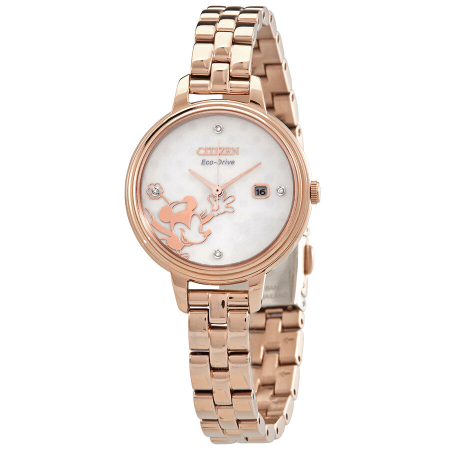 Citizen Minnie Mouse Diamond Silver Dial Ladies Watch EW2448-51W - Dawson Watches