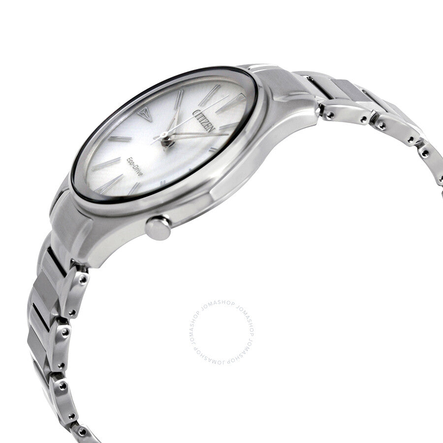 Citizen Modena Eco-Drive Silver Dial Ladies Stainless Steel Watch EM0590-54A - Dawson Watches #2