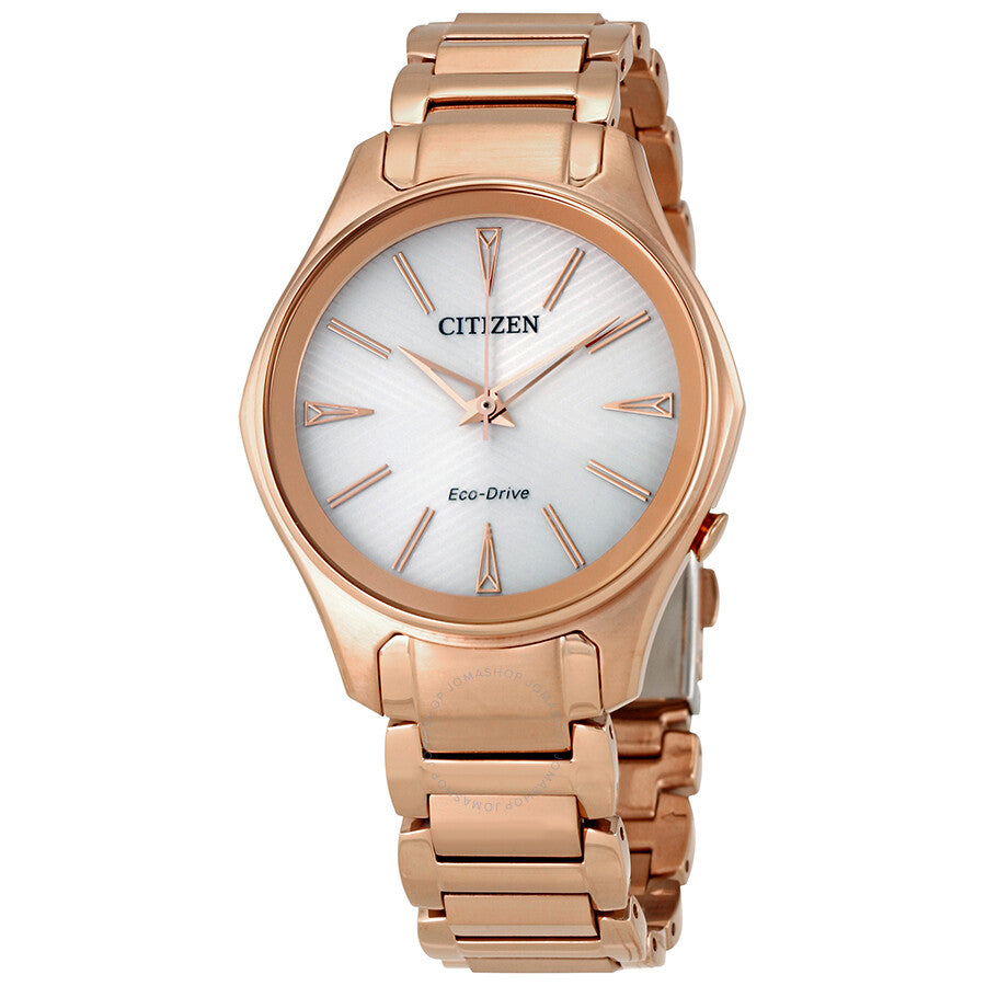 Citizen Modena White Dial Rose Gold-tone Ladies Watch EM0593-56A - Dawson Watches