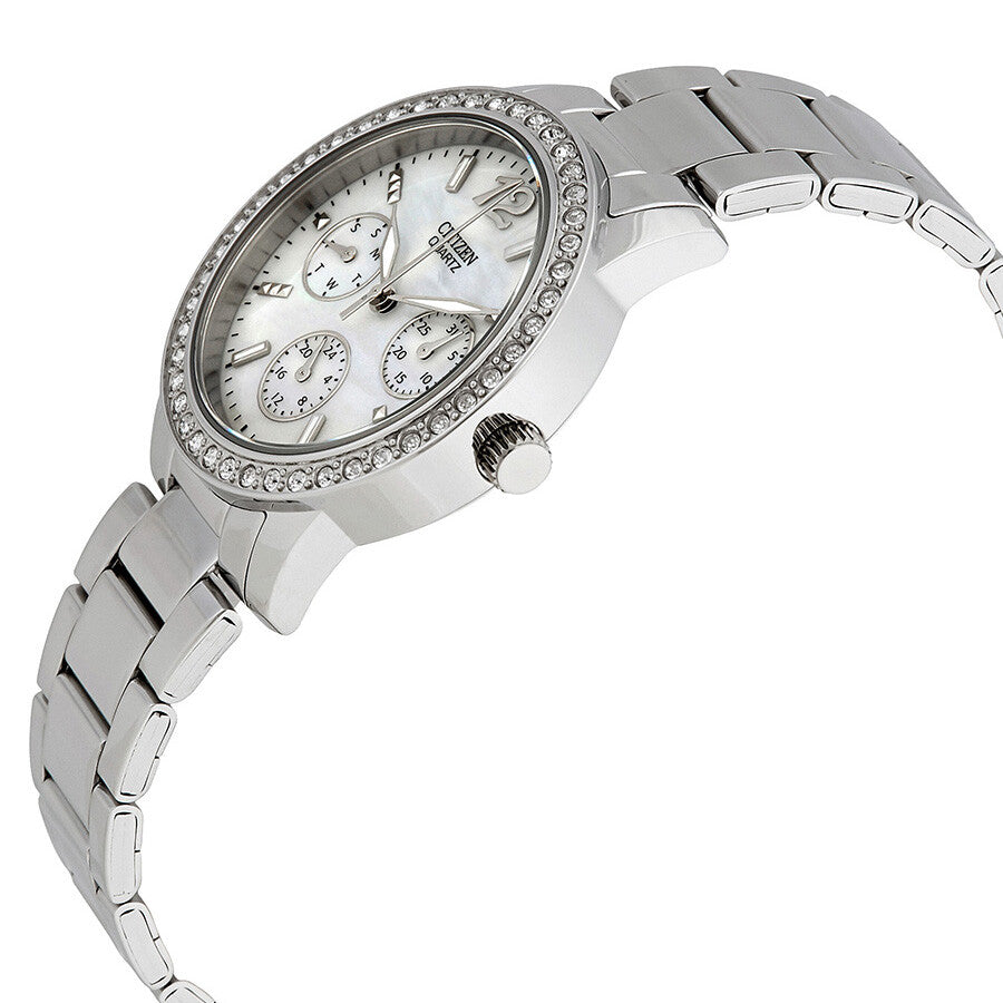 Citizen Mother of Pearl Dial Swarovski Crystals Ladies Watch ED8090-53D - Dawson Watches #2