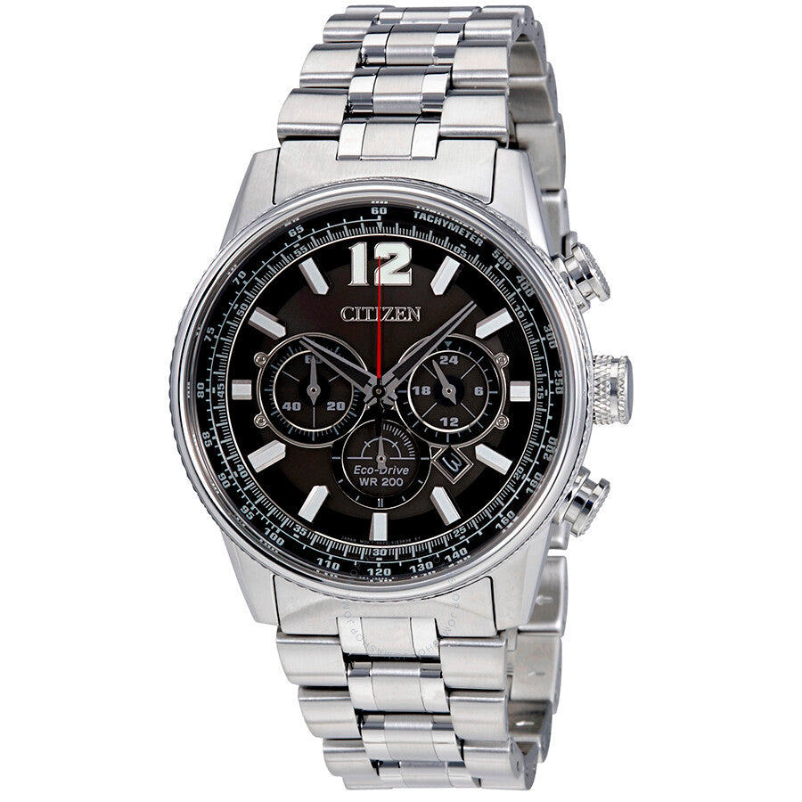 Citizen Nighthawk Chronograph Black Dial Men's Watch CA4370-52E - Dawson Watches