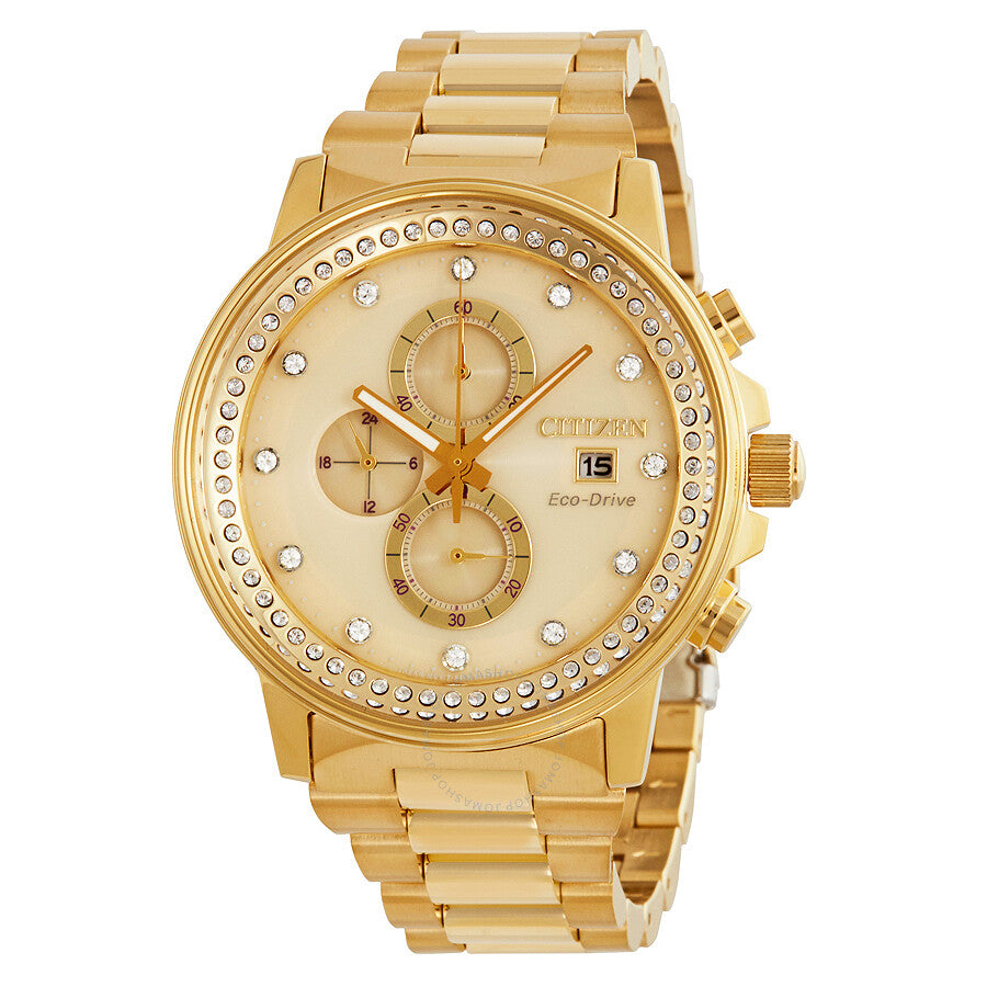 Citizen Nighthawk Eco-Drive Chamagne Dial Watch FB3002-53P - Dawson Watches