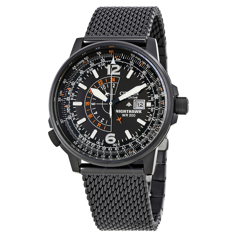 Citizen Nighthawk Pilots Black Dial Men's Watch BJ7009-58E - Dawson Watches