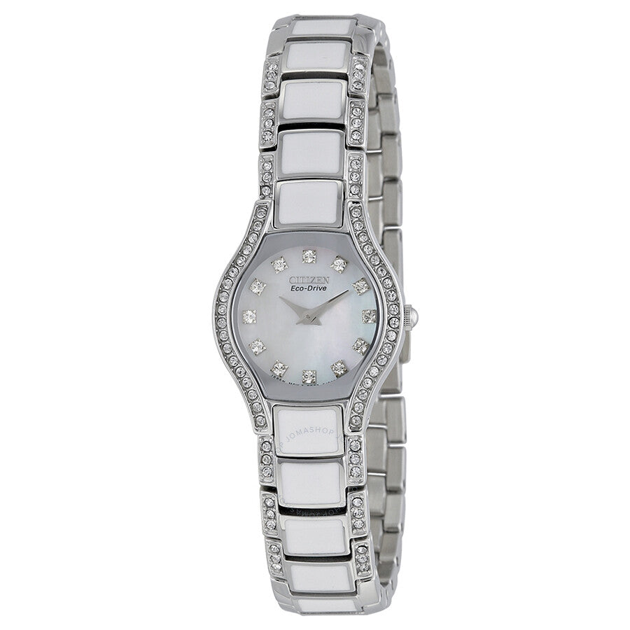 Citizen Normandie Mother of Pearl Dial Eco-Drive Ladies Watch EW9870-81D - Dawson Watches