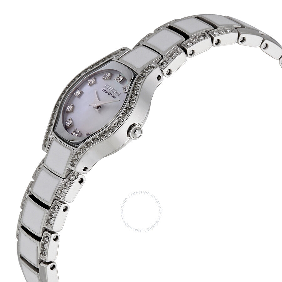 Citizen Normandie Mother of Pearl Dial Eco-Drive Ladies Watch EW9870-81D - Dawson Watches #2
