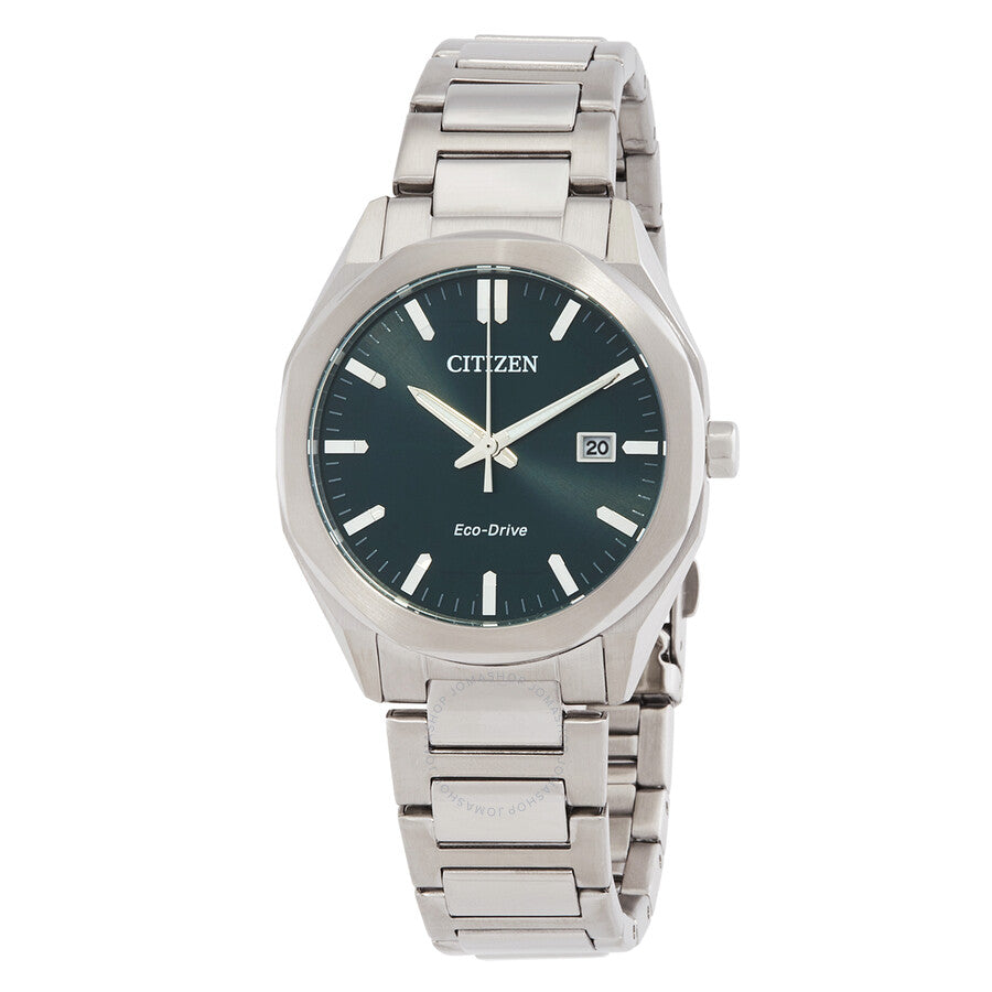 Citizen Octangle Eco-Drive Green Dial Unisex Watch BM7620-83X - Dawson Watches