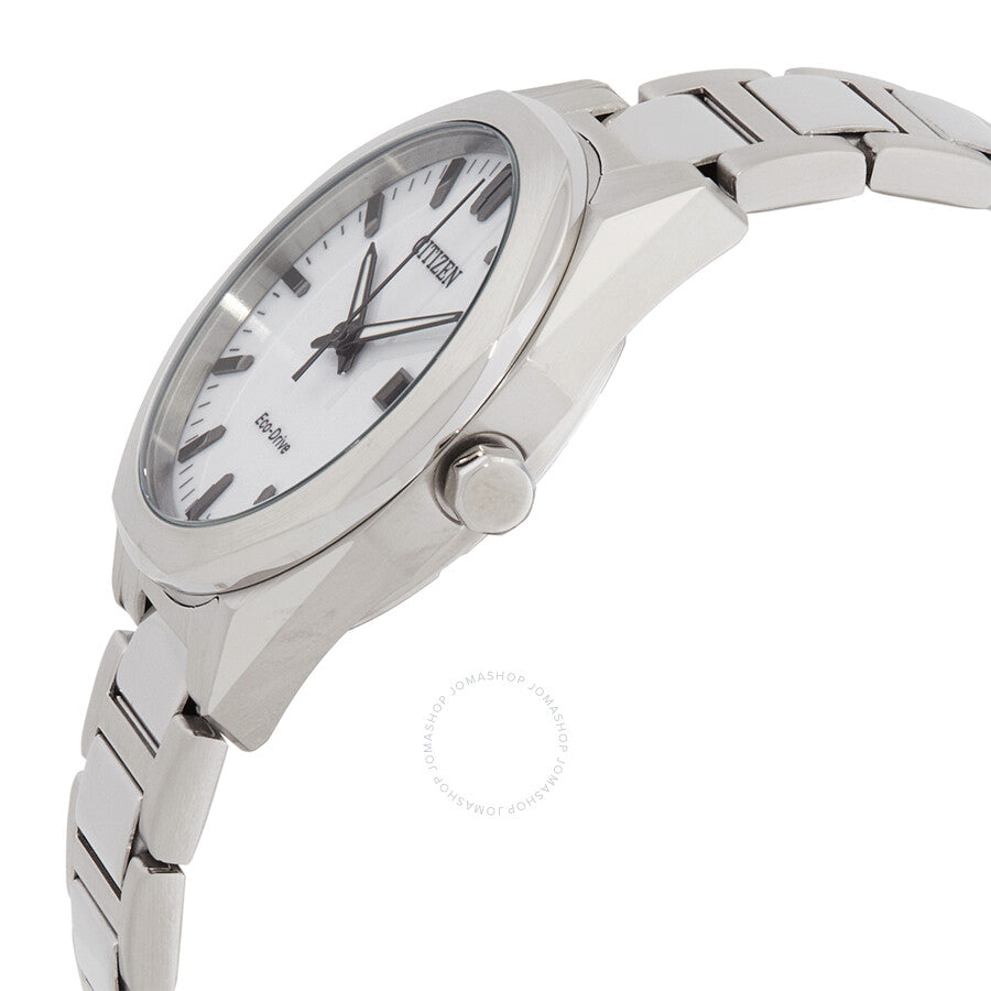 Citizen Octangle Eco-Drive White Dial Unisex Watch BM7620-83A - Dawson Watches #2