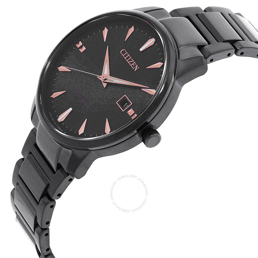 Citizen Pair Eco-Drive Black Dial Men's Watch BM7595-89E - Dawson Watches #2