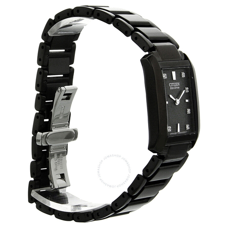 Citizen Palidoro Diamond Black Dial Black IP Stainless Steel Ladies Watch EX1077-51E - Dawson Watches #5