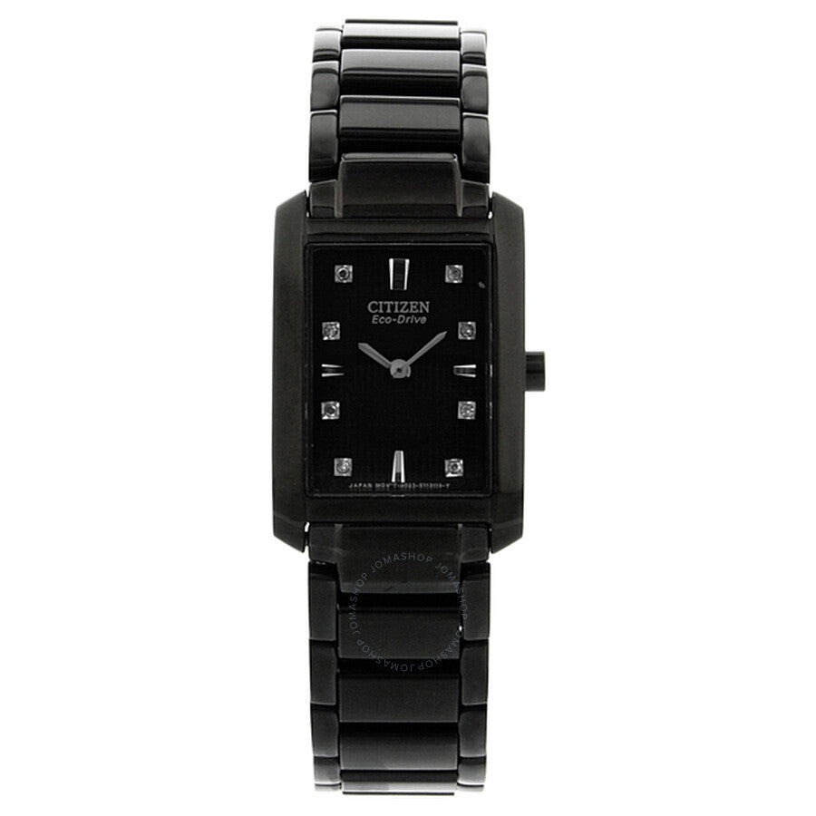 Citizen Palidoro Diamond Black Dial Black IP Stainless Steel Ladies Watch EX1077-51E#EX1077-51E - Dawson Watches #6