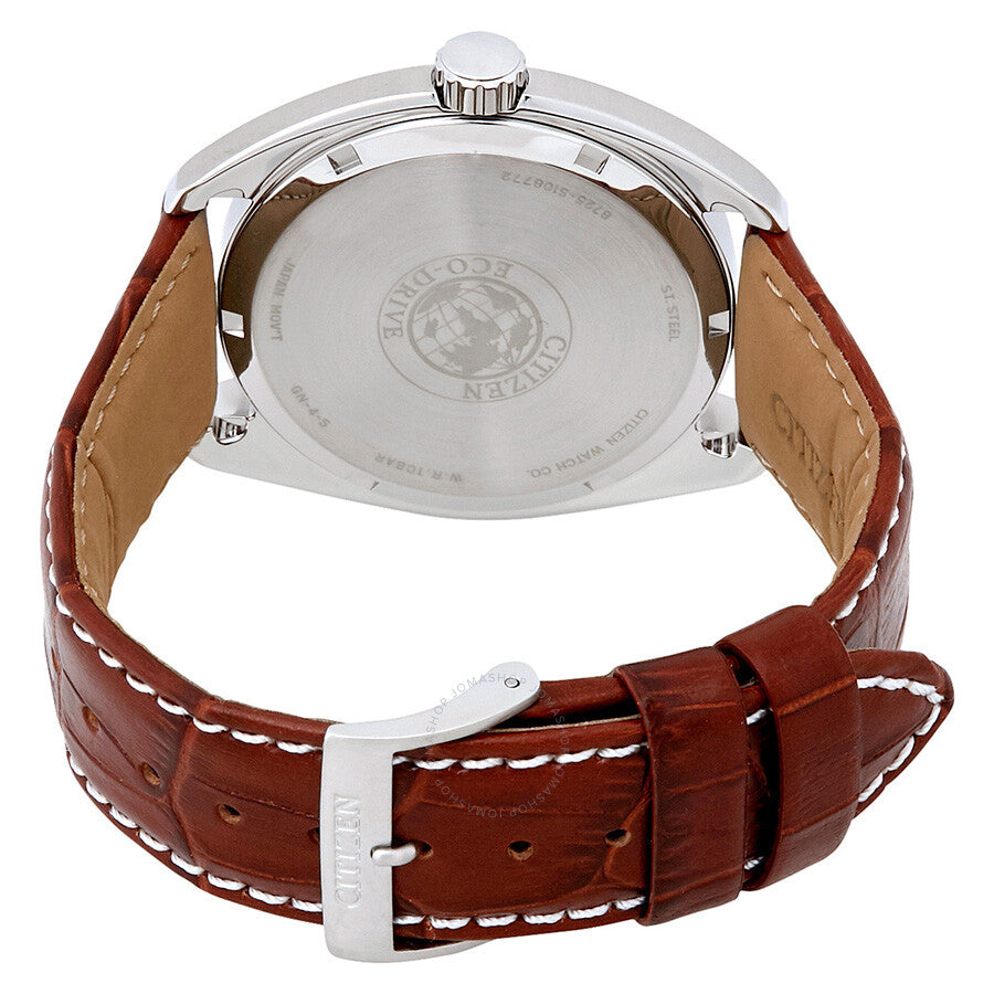 Citizen Paradex Eco-Drive Blue Dial Brown Leather Men's Watch BU4010-05L - Dawson Watches #3