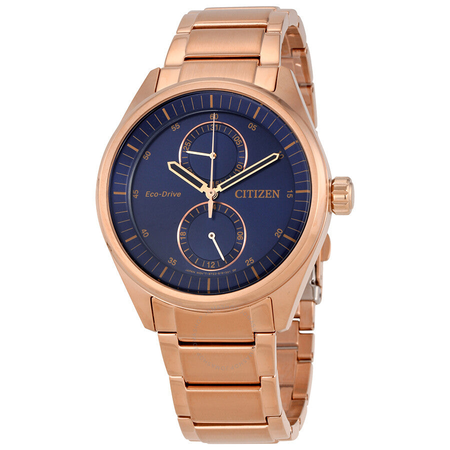Citizen Paradex Blue Dial Rose Gold-tone Men's Watch BU3013-53L - Dawson Watches