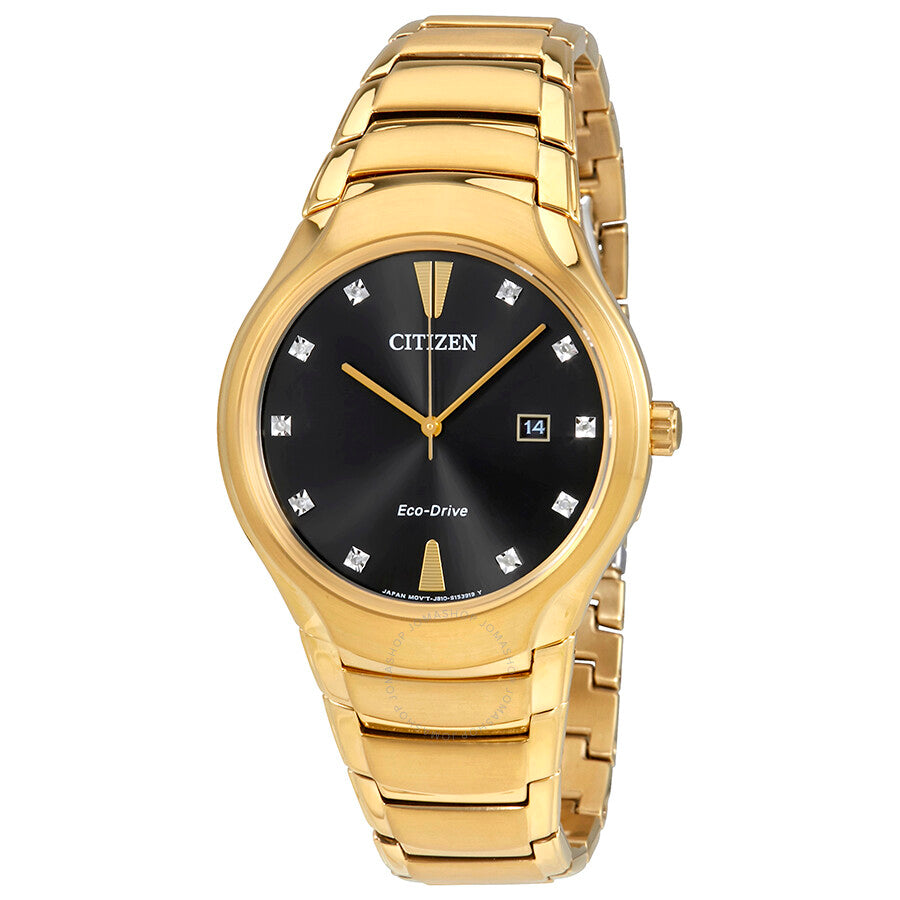 Citizen Paradigm Diamond Black Dial Gold-tone Men's Watch AW1552-54E - Dawson Watches