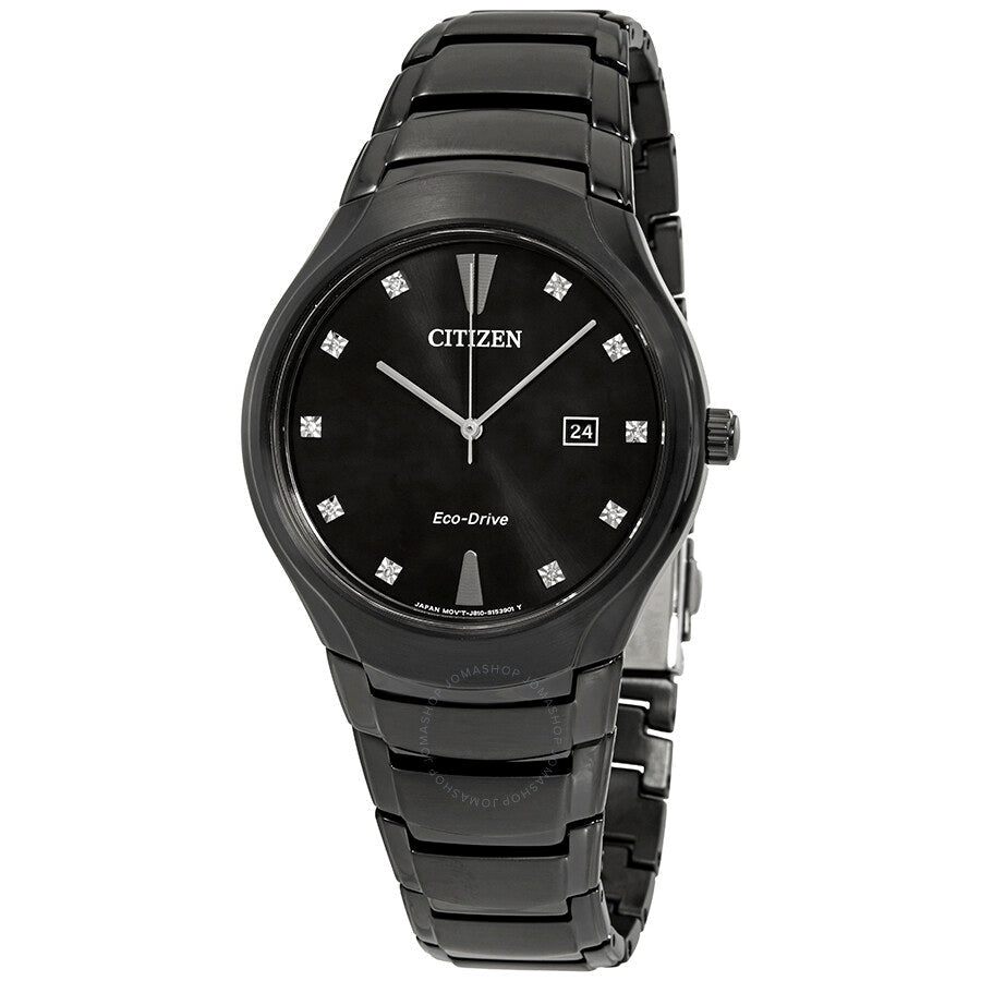 Citizen Paradigm Diamond Black Dial Men's Watch AW1555-56G - Dawson Watches