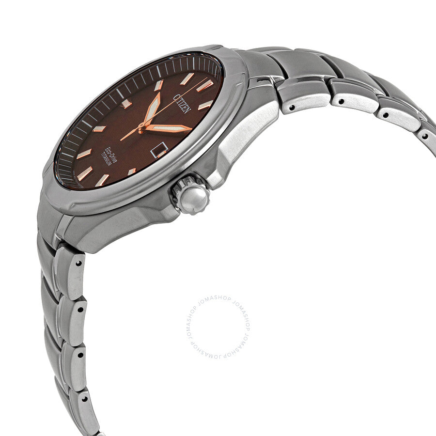 Citizen Paradigm Eco-Drive Titanium Brown Dial Watch BM7431-51X - Dawson Watches #2