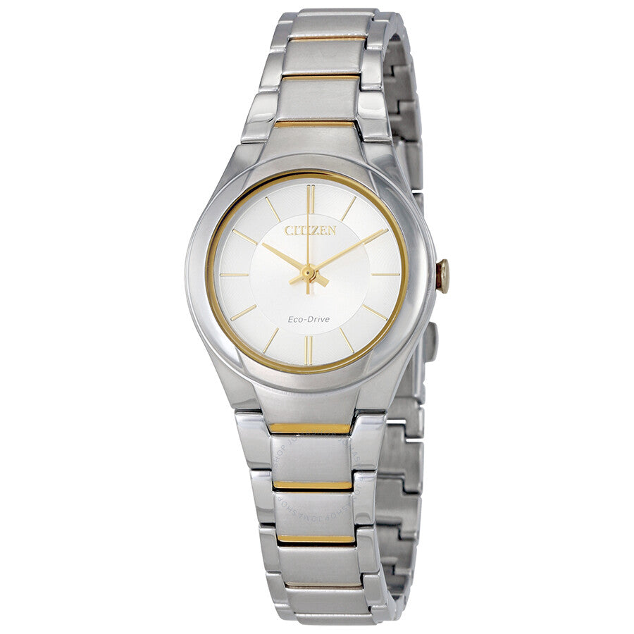 Citizen Paradigm Silver Dial Ladies Two Tone Watch FE2094-51A - Dawson Watches