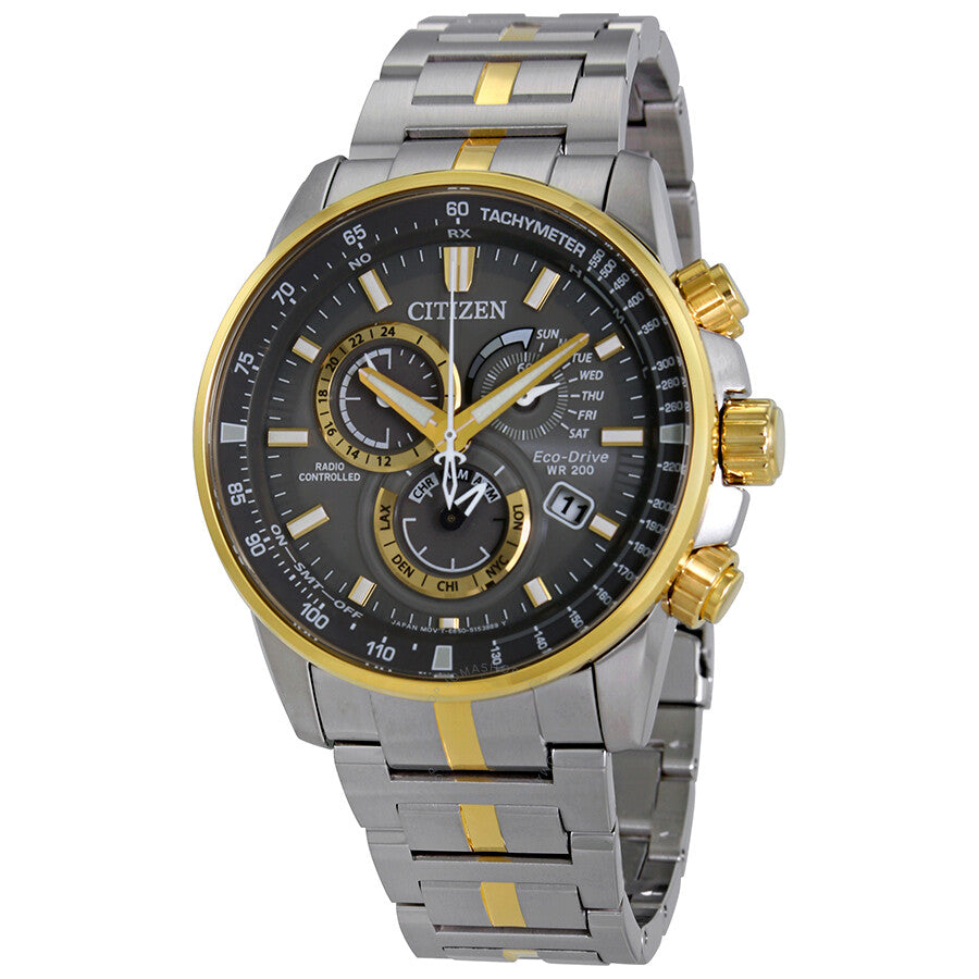 Citizen PCAT Perpetual Alarm Chronograph Quartz Grey Dial Men's Watch AT4124-51H - Dawson Watches
