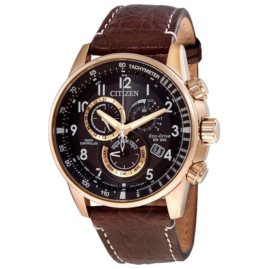 Citizen PCAT Perpetual Alarm Chronograph Black Dial Men's Watch AT4133-09E - Dawson Watches