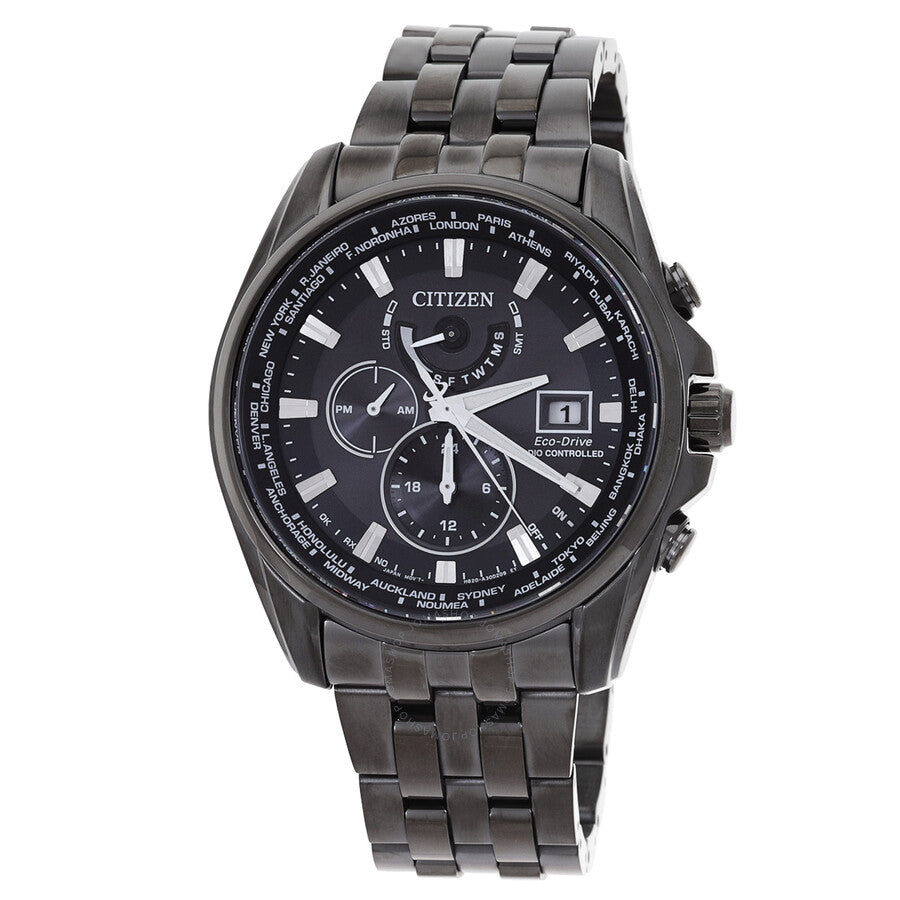 Citizen Perpetual Alarm Chronograph Quartz Black Dial Men's Watch AT9127-80E - Dawson Watches
