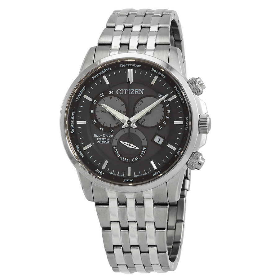 Citizen Perpetual Alarm Grey Dial Men's Watch BL8150-86H - Dawson Watches