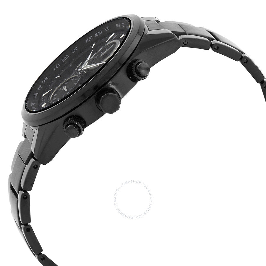 Citizen Perpetual Alarm World Time Chronograph GMT Black Dial Men's Watch AT8265-81E - The Watches Men & Co #2