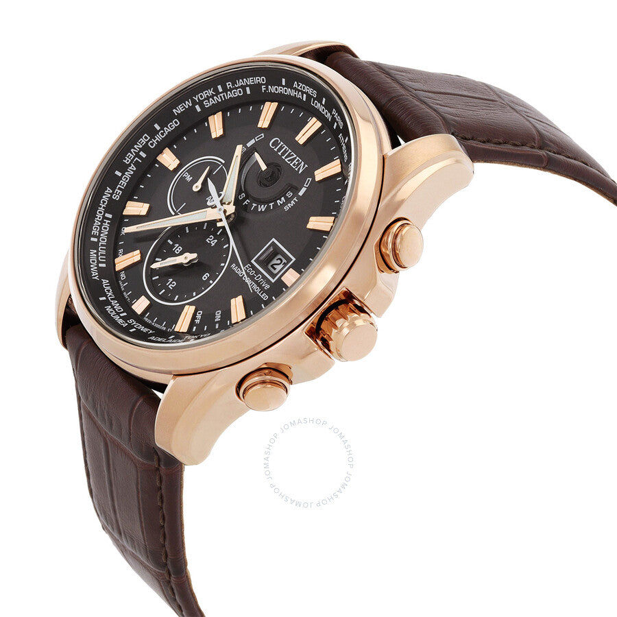 Citizen Perpetual Alarm World Time Eco-Drive GMT Black Dial Men's Watch AT9123-13E - Dawson Watches #2