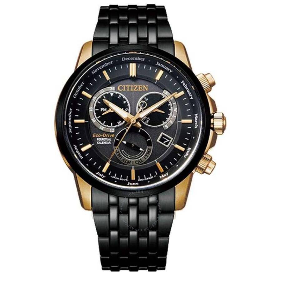 Citizen Perpetual Calendar Alarm Black Dial Men's Watch BL8156-80E - Dawson Watches