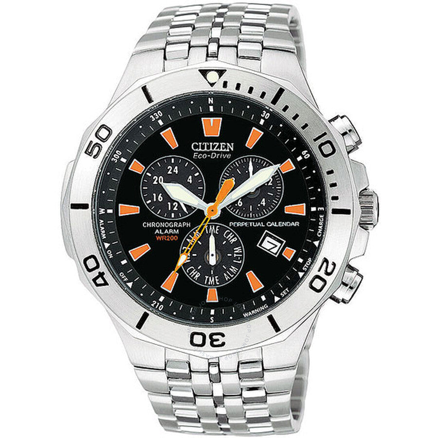 Citizen Perpetual Calendar Steel Black Men's Watch BL5280-52E - Dawson Watches