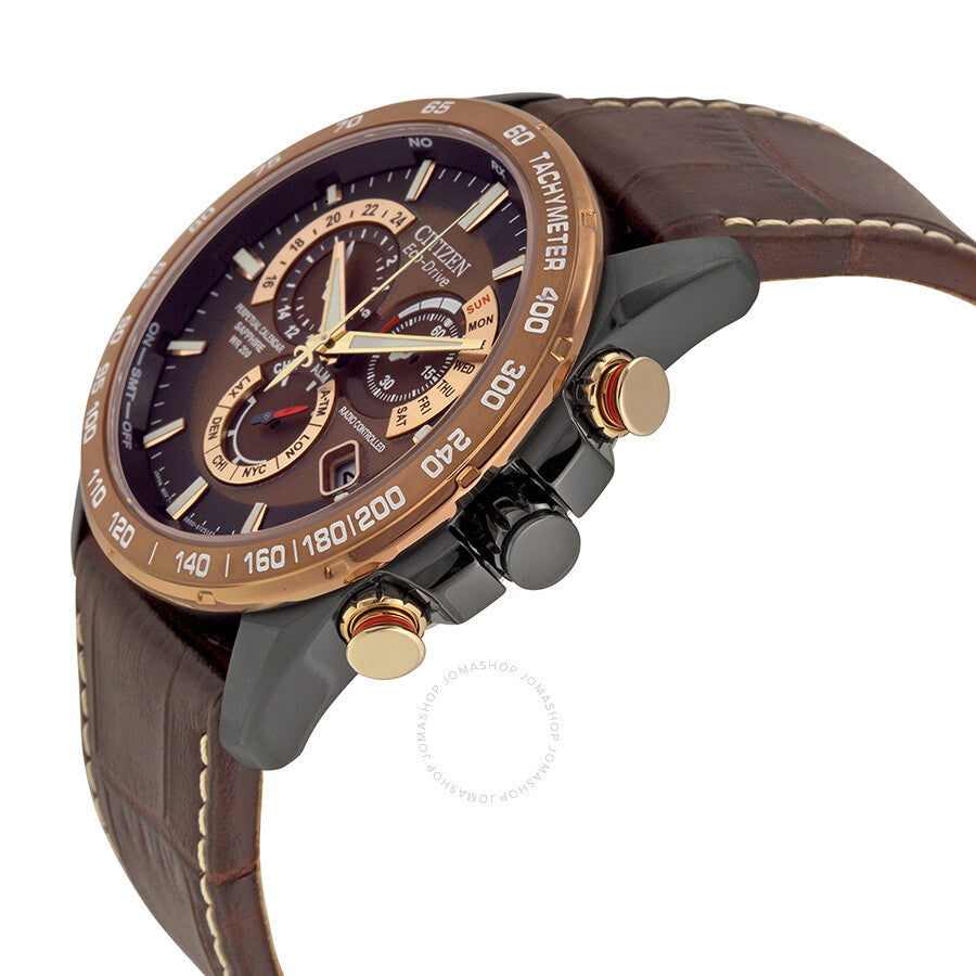 Citizen Perpetual Chrono A-T Dark Brown Dial Men's Watch AT4006-06X - Dawson Watches #2